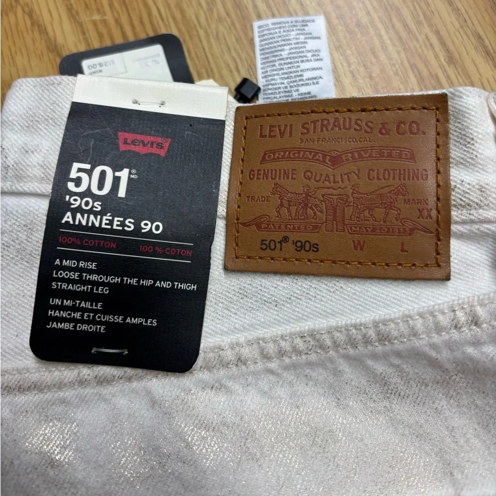 NWT Levi's 501 Coated Jeans Straight Leg 30/32 - Picture 8 of 14
